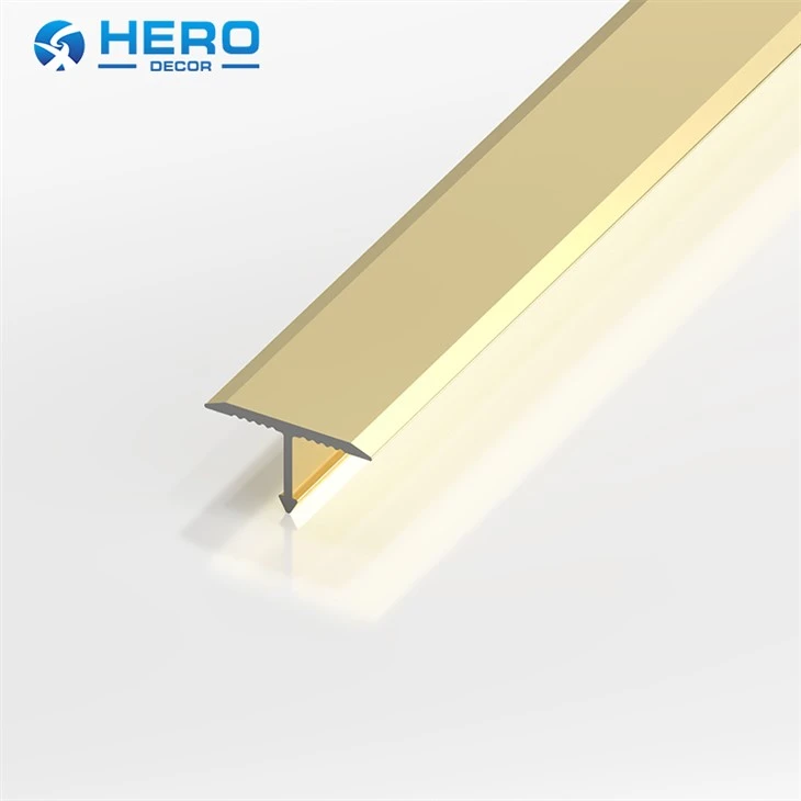 HM-T-001 Tile T Molding Aluminum Gold